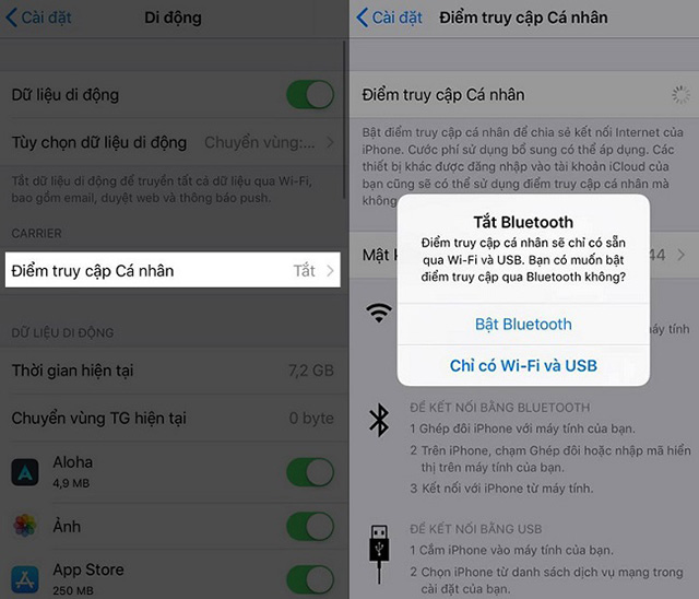 Cách phát wifi từ iphone sim iTel