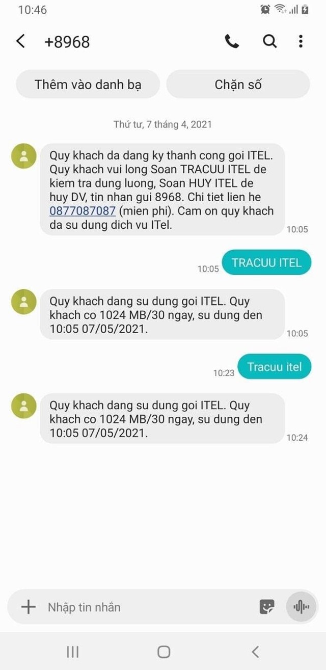 Cách kiểm tra gói cước iTel nhanh chóng